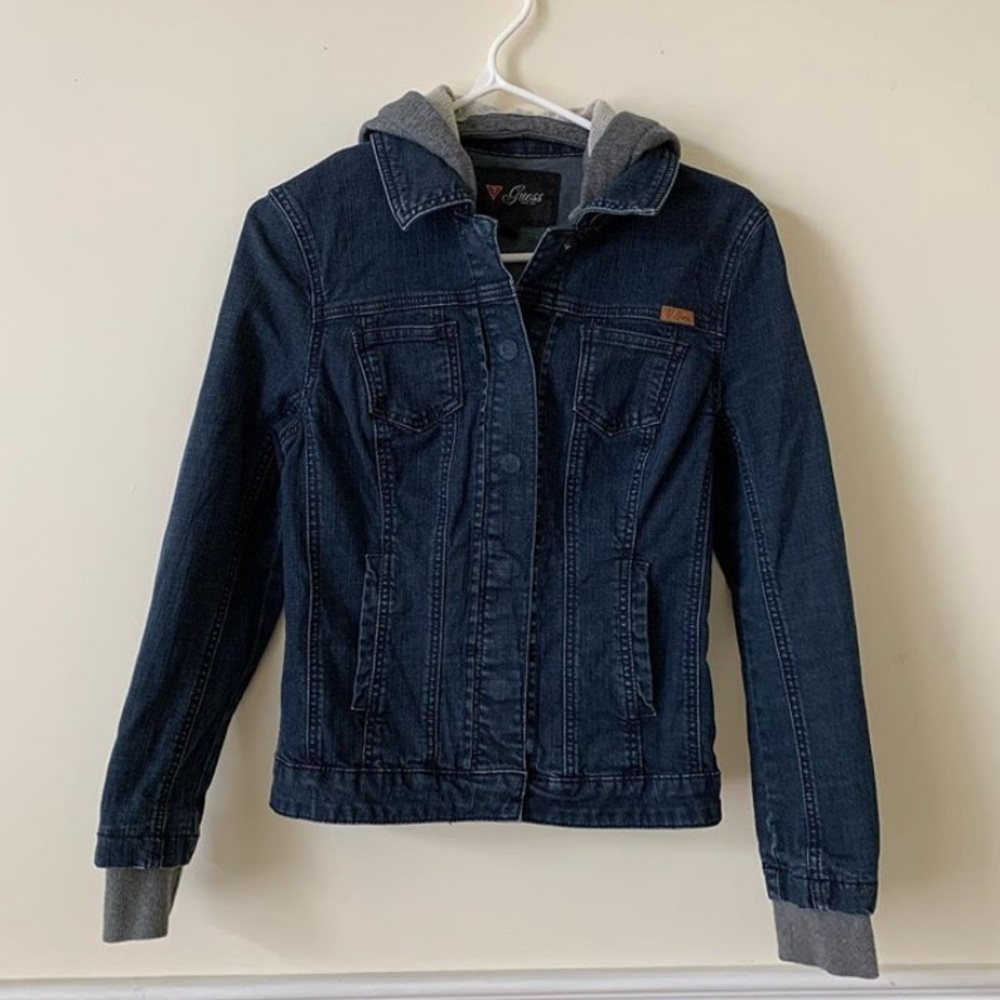 Hooded Jean Jacket by Guess